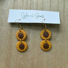 Load image into Gallery viewer, Sunflower Dangles (double)