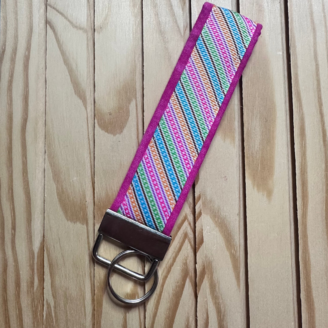 Pink Rainbow Wristlet