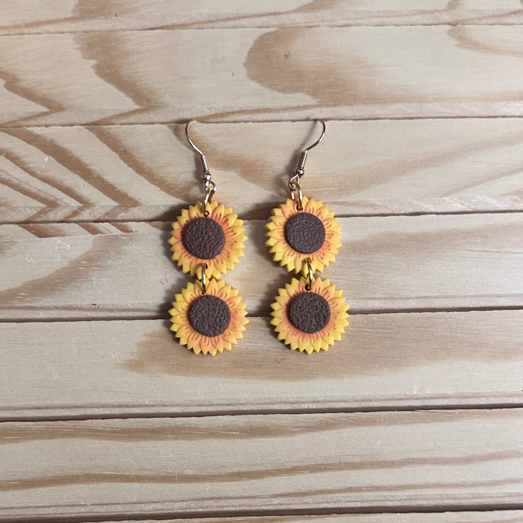 Double Sunflower Dangles