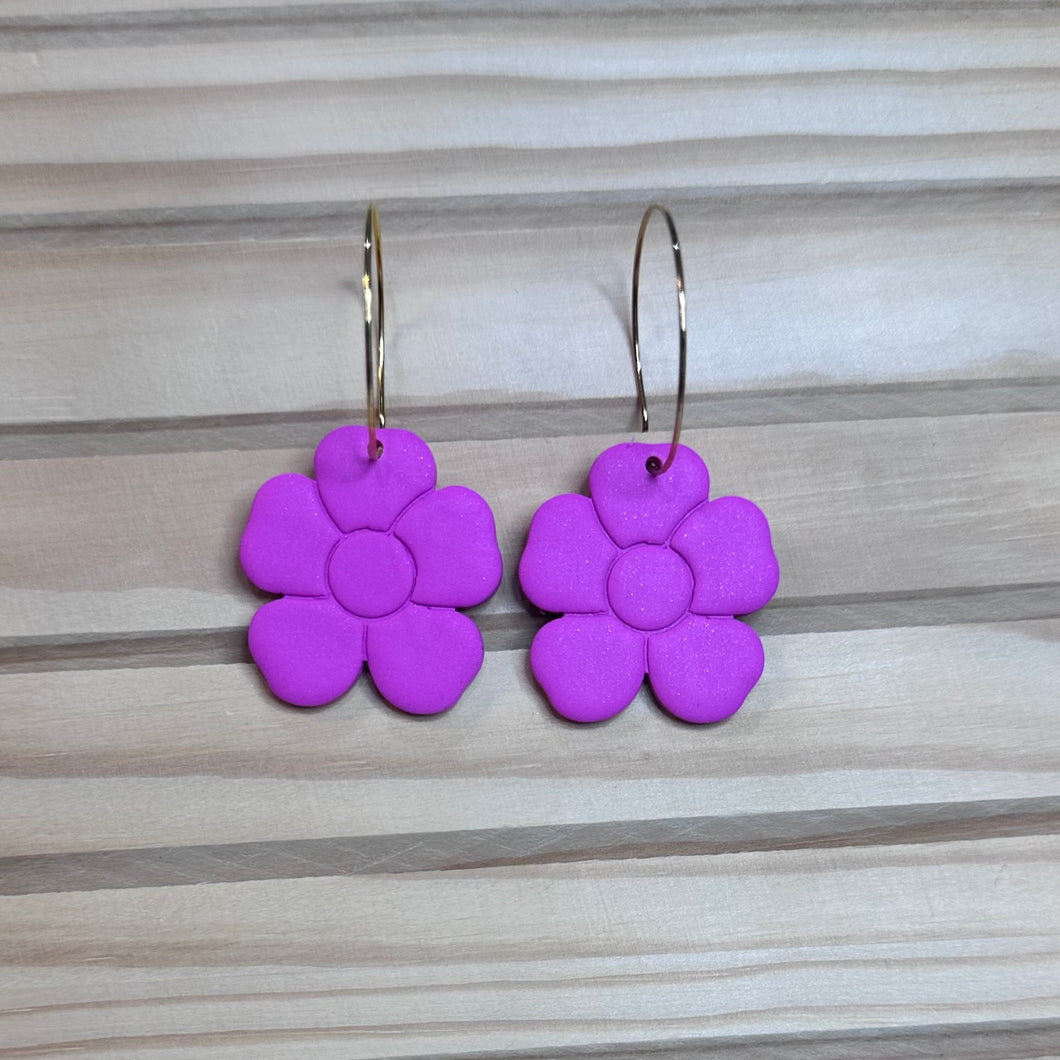 Pink Flower Dangles