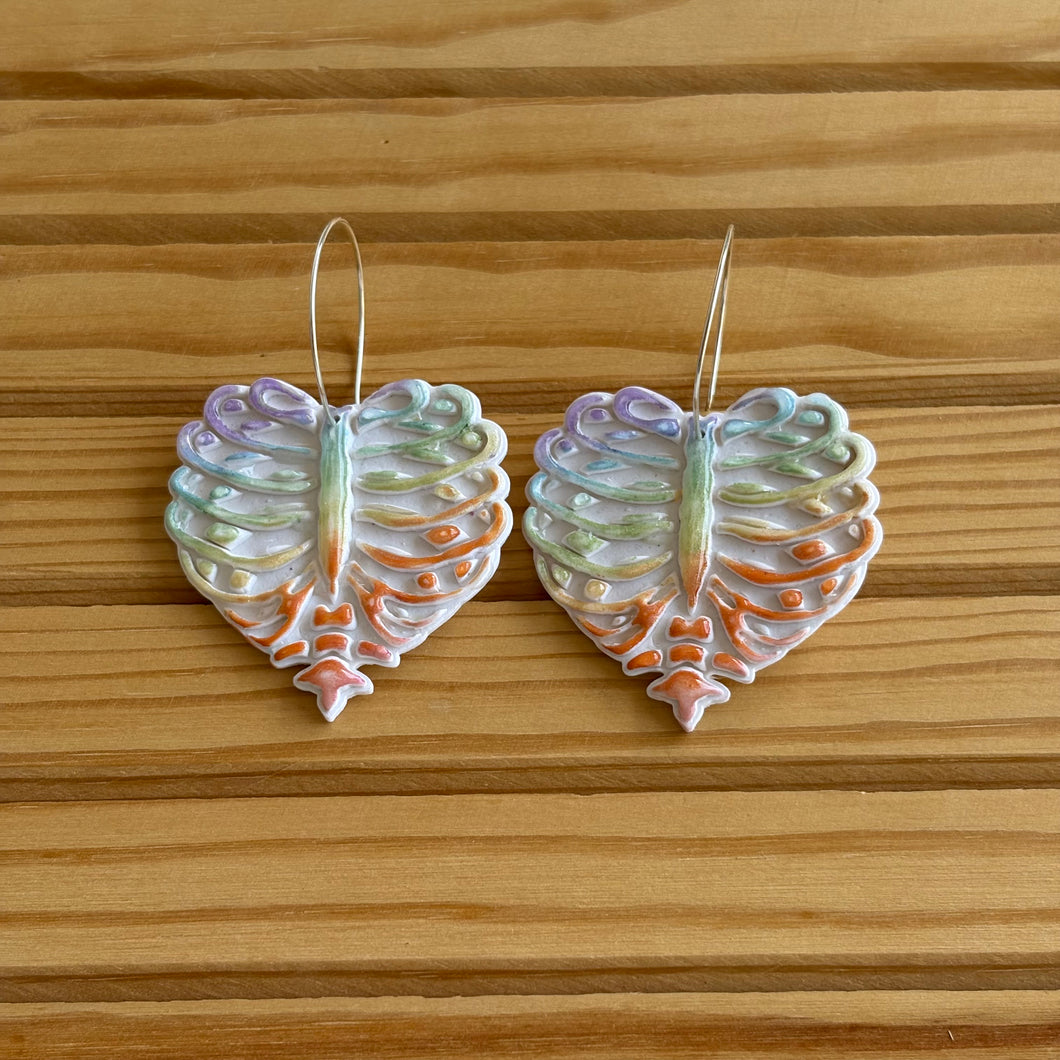Rainbow Skeleton Hearts