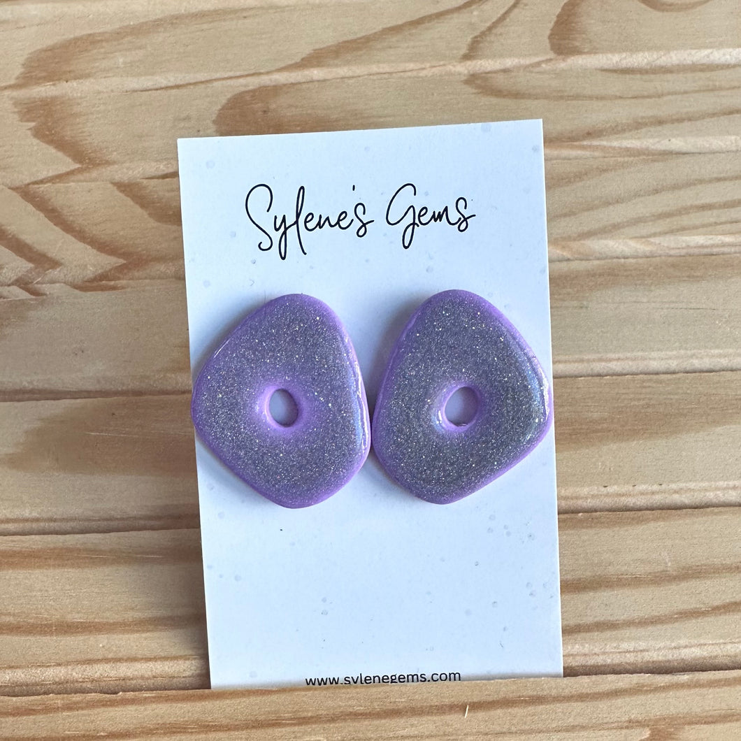 Lavender Shimmer Oversized Studs