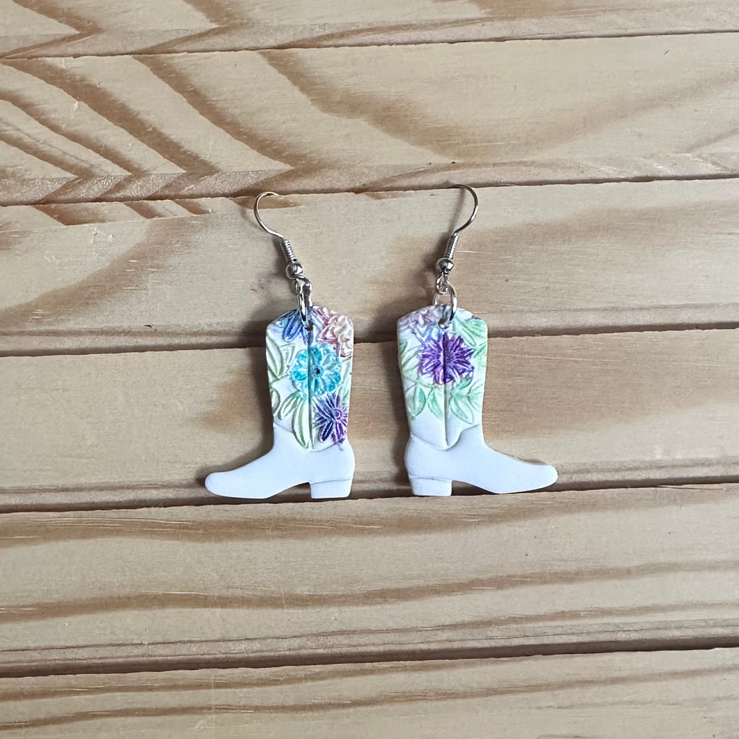 Bright Pastel Textured Boots