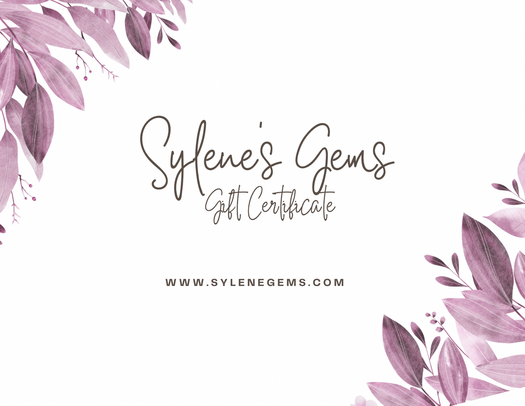 Sylene’s Gems Gift Certificate